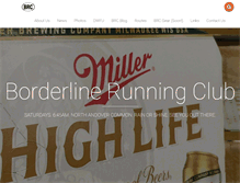 Tablet Screenshot of borderlinerunningclub.com